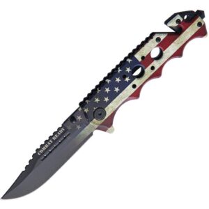 a USA flag pocket knife