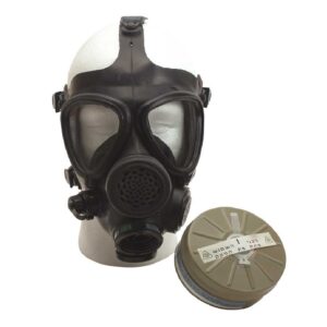 an Israeli M15 gas mask and filter