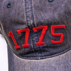 close up of a royal purple and red 1775 Marines baseball hat