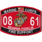a US Marine Corps Fire Support 0861 MOS Patch