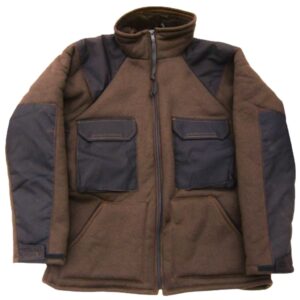 front view of a brown and black USGI cold weather bear suit