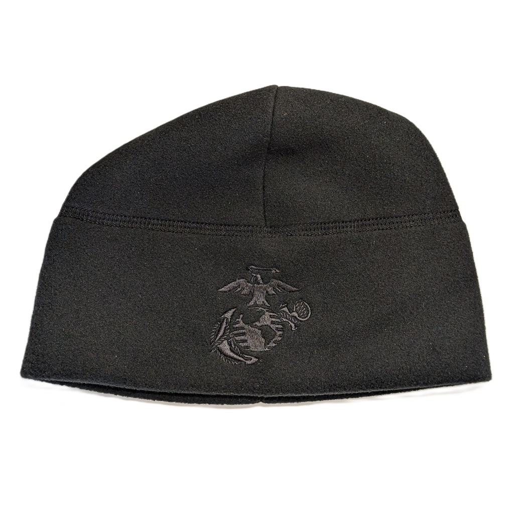 a black Polartec fleece USGI US Marine Corps beanie