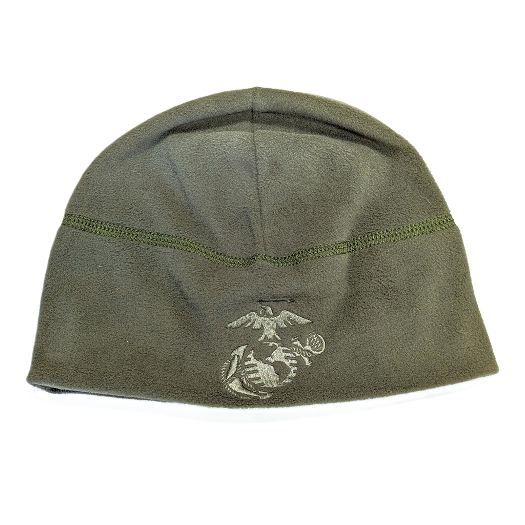 an olive drab Polartec fleece USGI US Marine Corps beanie
