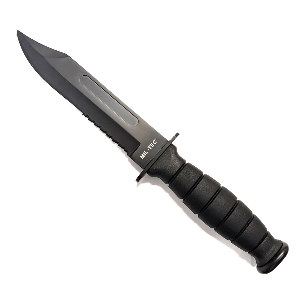 a Mil-Tec black military combat knife
