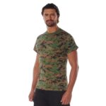 a soldier wearing a digital woodland t-shirt