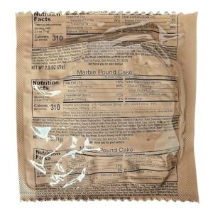 a marble pound cake dessert military dessert MRE