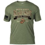 an olive drab (od green) US Marine Corps t-shirt