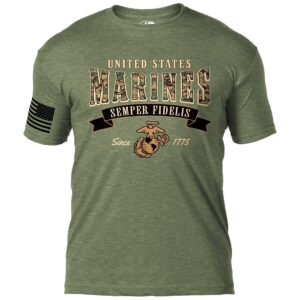 an olive drab (od green) US Marine Corps t-shirt