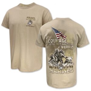 a tan USMC t-shirt
