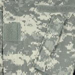 US Army ACU Universal Camo Pattern Garrison Shirt with hook and loop chest and shoulder pockets