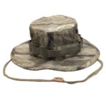 an A-TAC AUX (arid urban) camouflage USGI boonie cover (jungle hat)