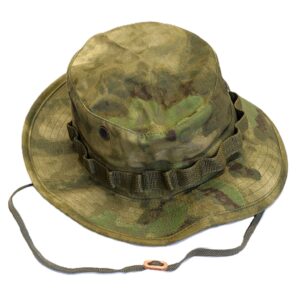 a foliage green woodland camo A-TACS USGI boonie cover