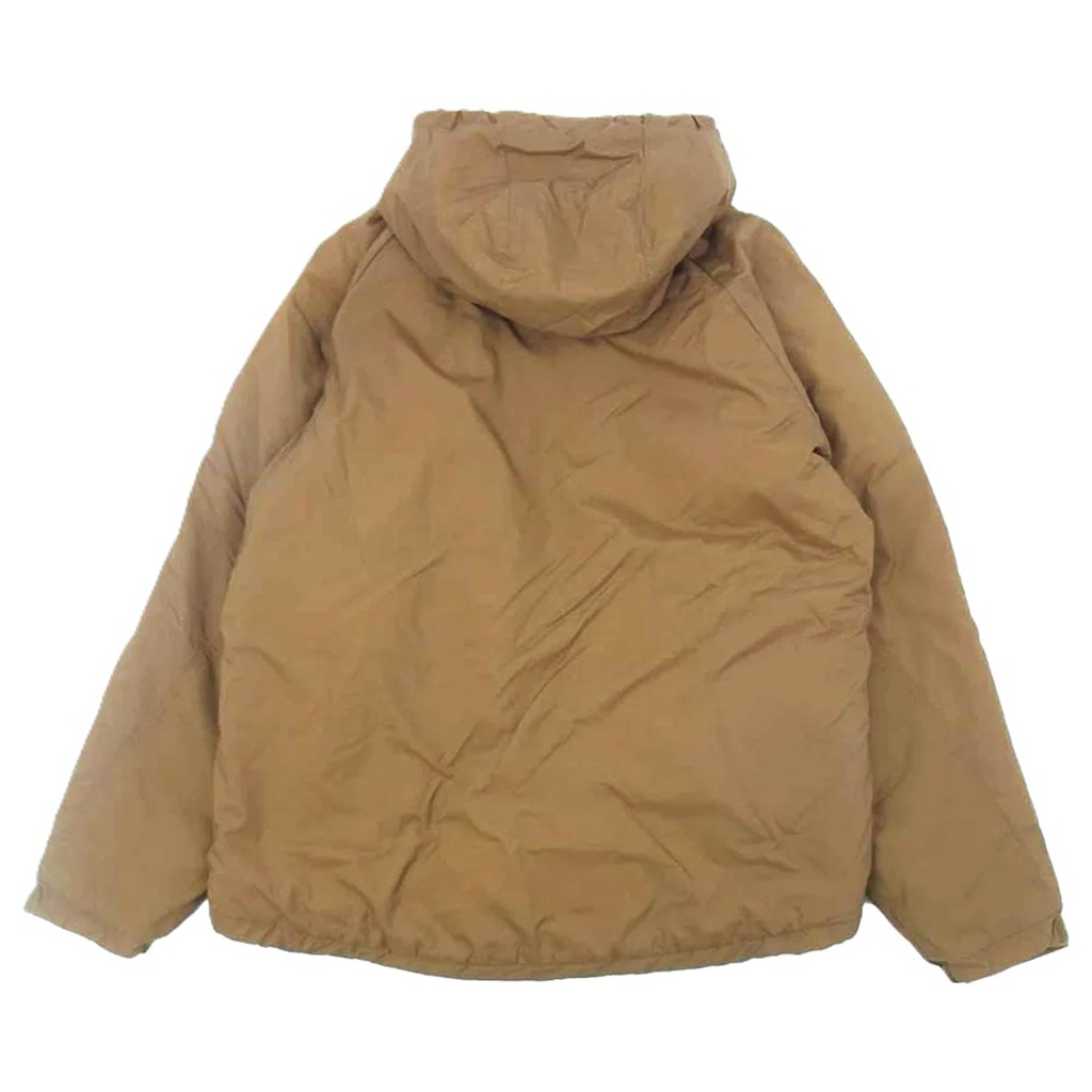 a US Marine Corps coyote brown extreme cold weather jacket, also known as the Happy Jacket