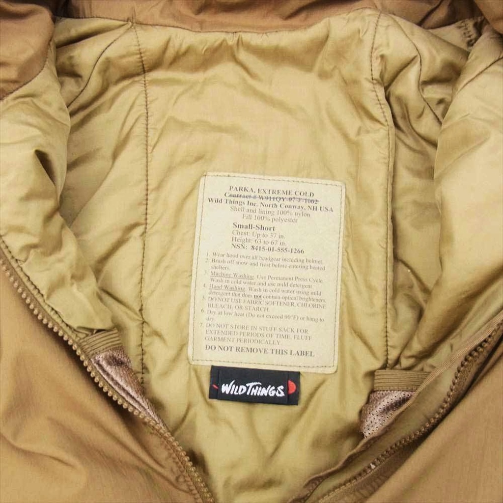 a US Marine Corps coyote brown extreme cold weather jacket, also known as the Happy Jacket