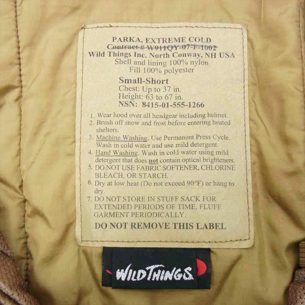 a US Marine Corps coyote brown extreme cold weather jacket, also known as the Happy Jacket
