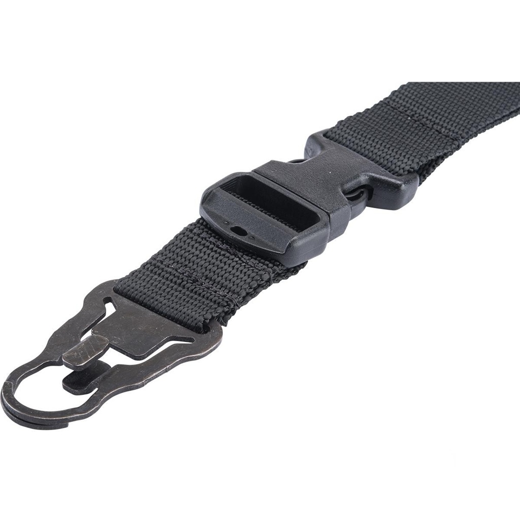 a black Blackhawk Storm Sling QD single point weapons sling