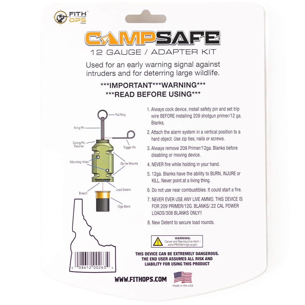 a Fith Ops 12 gauge perimeter alarm adapter kit