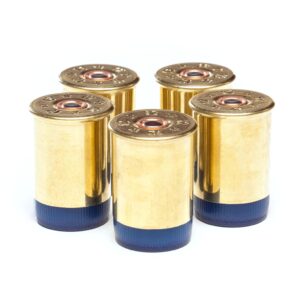 a five pack of 12 gauge flash bang blank shell for trip alarm perimeter security for camping, outdoors, survival