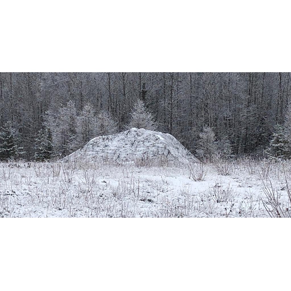 modern camouflage netting in the snow