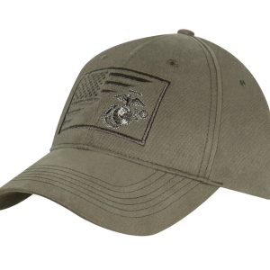 US Marine Corps Eagle, Globe & Anchor Adjustable Cap (Olive Drab)
